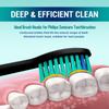 Derffin Replacement Brush Heads, Compatible with Philips Sonicare Electric Toothbrushes, Classic Toothbrush Heads HX6014, Fit The Models of HX3/HX6/HX9/HX8/HX7 Series (8 Pack in Black) view 2