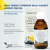 Omega 3 Fish Oil Liquid - Natural Fresh Lemon Flavour with NO Fishy Taste, High Strength DHA/EPA - 400ml Made from Wild Caught Nordic Fish Oil | 3rd Party Tested for Purity - Inner Vitality (2-Pack) view 2