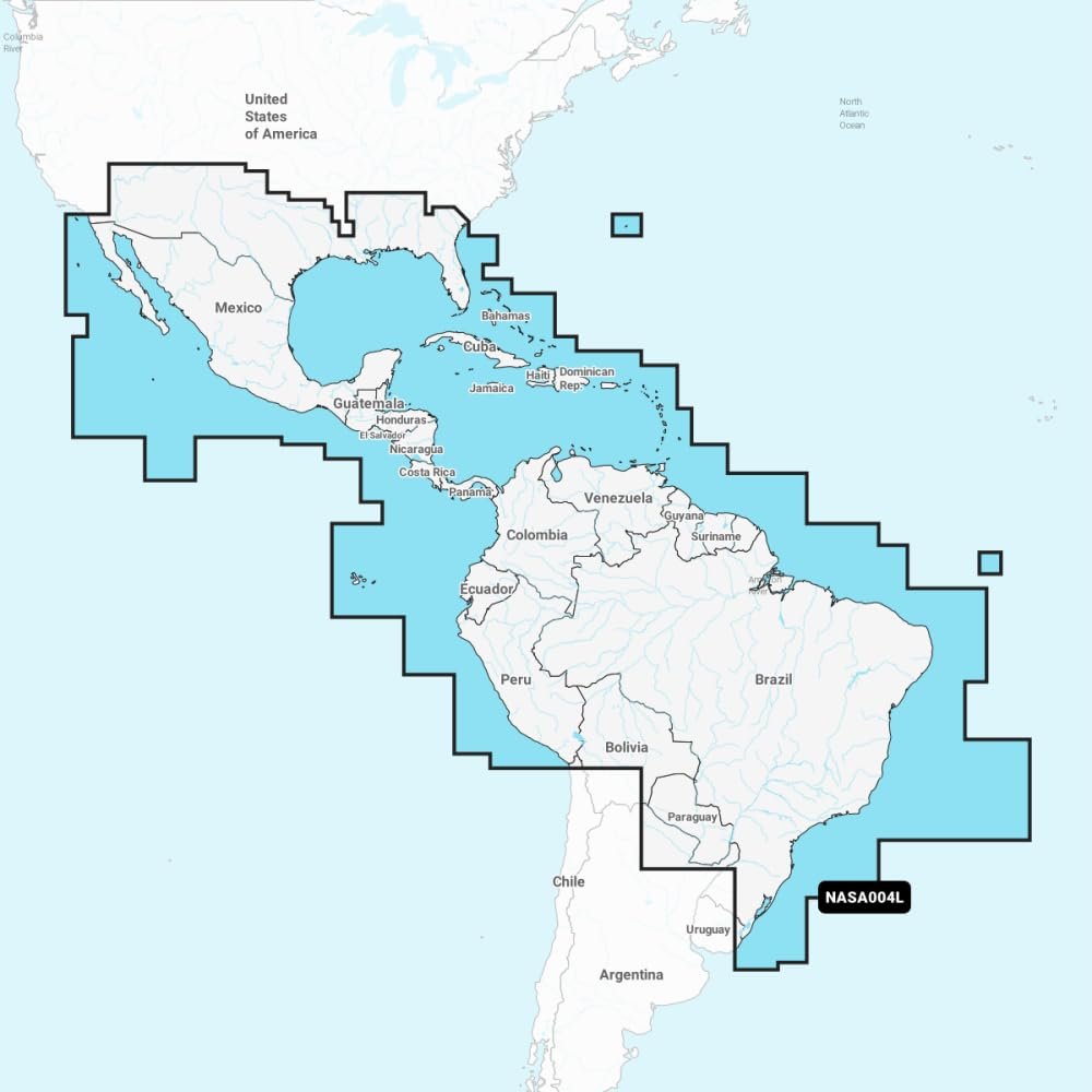 Navionics Unisex Adult NN-778 NASA004L-MEXICO, Caribbean to Brazil SA004L-REGULAR, Multicoloured, Standard