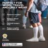 DANISH ENDURANCE Compression Socks, Flight Socks, 14-18 mmHg, Graduated, Men & Women, Unisex, 1 Pack, White, 3-5 view 3