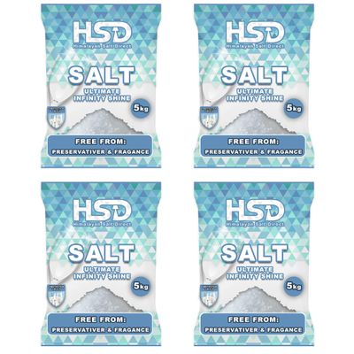 5kg dishwasher salt, dishwasher detergent salt with pre-soaking action, water softener salt (Pack Of 4)