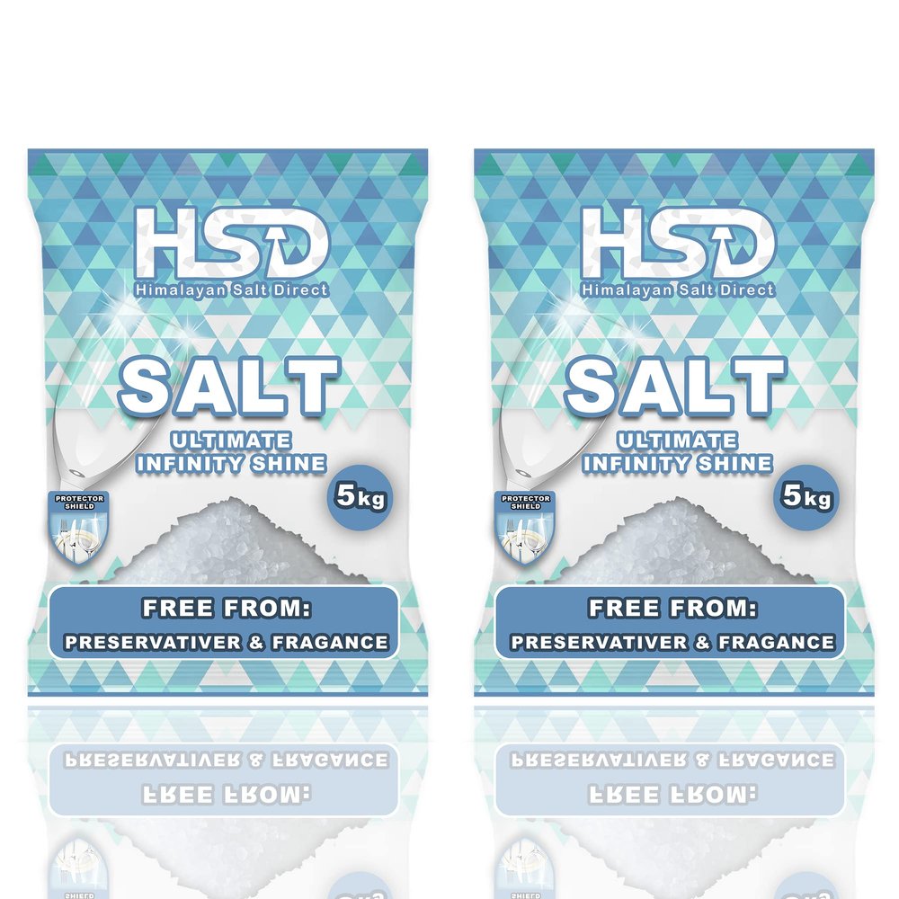 5kg dishwasher salt, dishwasher detergent salt with pre-soaking action, water softener salt (Pack Of 2)