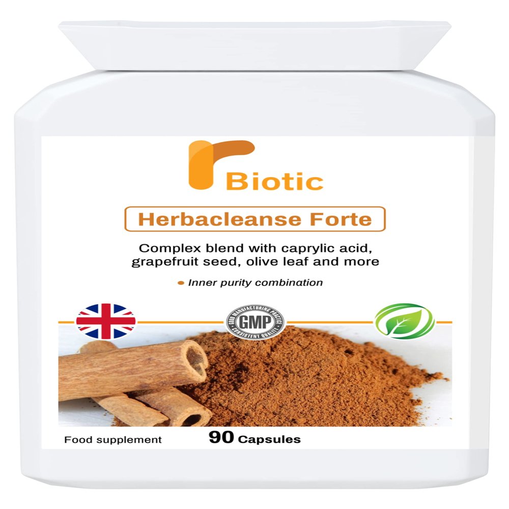 Herbacleanse Forte.Herbal gastrointestinal Care (with caprylic Acid):90 Capsules