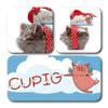 ButtonChocs Valentines Chocolate Piglet - Cupig. Belgian Milk Chocolate Valentines Gift. view 2