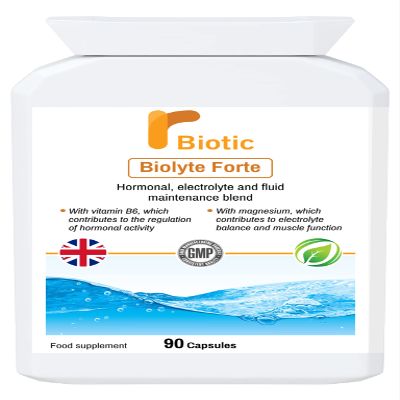 Rbiotic Biolyte Forte.Electrolyte, Hormone and Fluid Maintenance Blend:90 Capsules