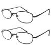 TWINKLE TWINKLE Unisex Reading Glasses/Spring Hinges/Metal Frame Comfort Style R80 (2 Pairs Black, +125 Magnification) view 1