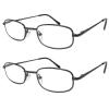 TWINKLE TWINKLE Men's Women's Reading Glasses/Spring Hinges/Metal Frame Comfort Style R79 (2 Pairs Gun Metal, +400 Magnification) view 1