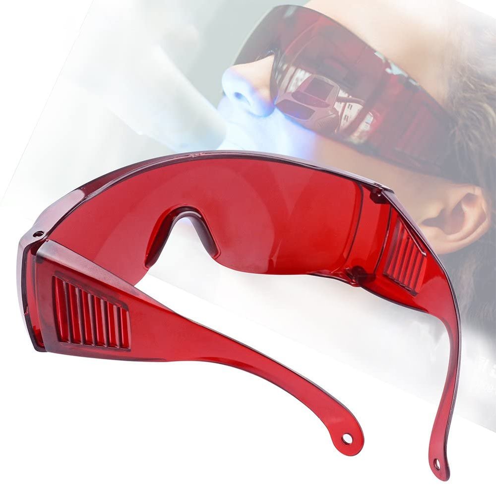 1pcs Dental Eye Protection Glasses Tooth Whitening Curing Light Uv for Dentist Spectacles Red Goggle Glasses Protective Eye