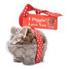 ButtonChocs Valentines Chocolate Piglet - I Piggin Love You. Belgian Milk Chocolate Valentines Gift. view 1