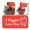 ButtonChocs Valentines Chocolate Piglet - I Piggin Love You. Belgian Milk Chocolate Valentines Gift. view 2