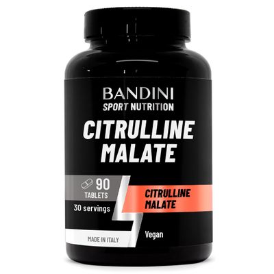 Bandini CITRULLINE Malate 90 Tablets 3000 mg per Daily Dose - Extra-High Dosage (1 Month Coverage) - 100% Vegan L-Citrulline from Fermentation - Citrullin for Athletes and Bodybuilders