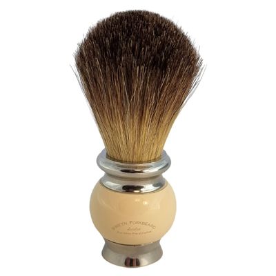 Shaving Brush Sweyn Forkbeard Pure Badger Bristle - Ivory Cream- Provides an Excellent Lather - Shaving Brush Made in London