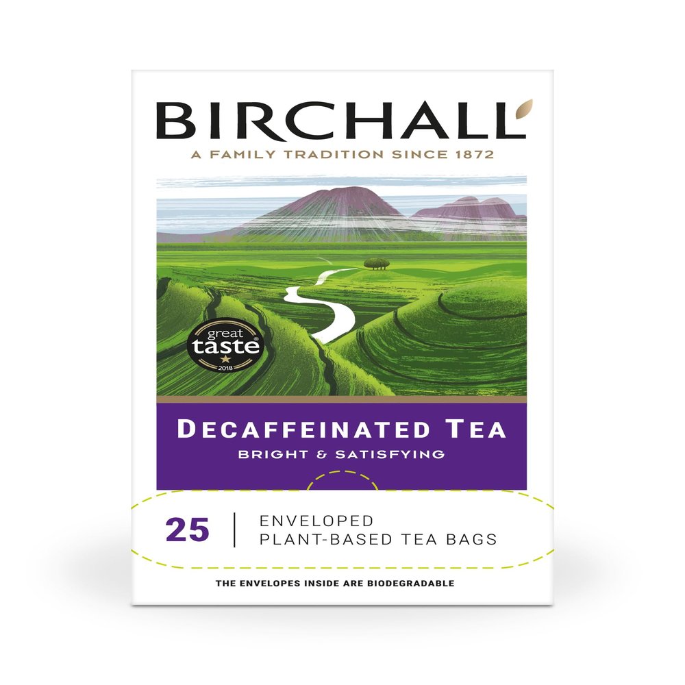 Birchall Decaffeinated Breakfast Tea Bags, The Perfect Decaf Tea for a Classic English Breakfast, Decaffeinated Plant Based Tea Bags, 6 Boxes Of 25 Tagged Tea Bags