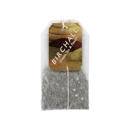 Birchall Green Tea & Peach, 6 Boxes Of 25 Enveloped Plant-Based Tea Bags, 150 Total