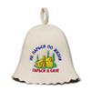 ASKOLD Wool Sauna Hat Dont Worry in Life Banya Hat for Men - Wool Felt Banya Cap for Men Wool Sauna Hat 3mm for Women to Protect Hair view 1