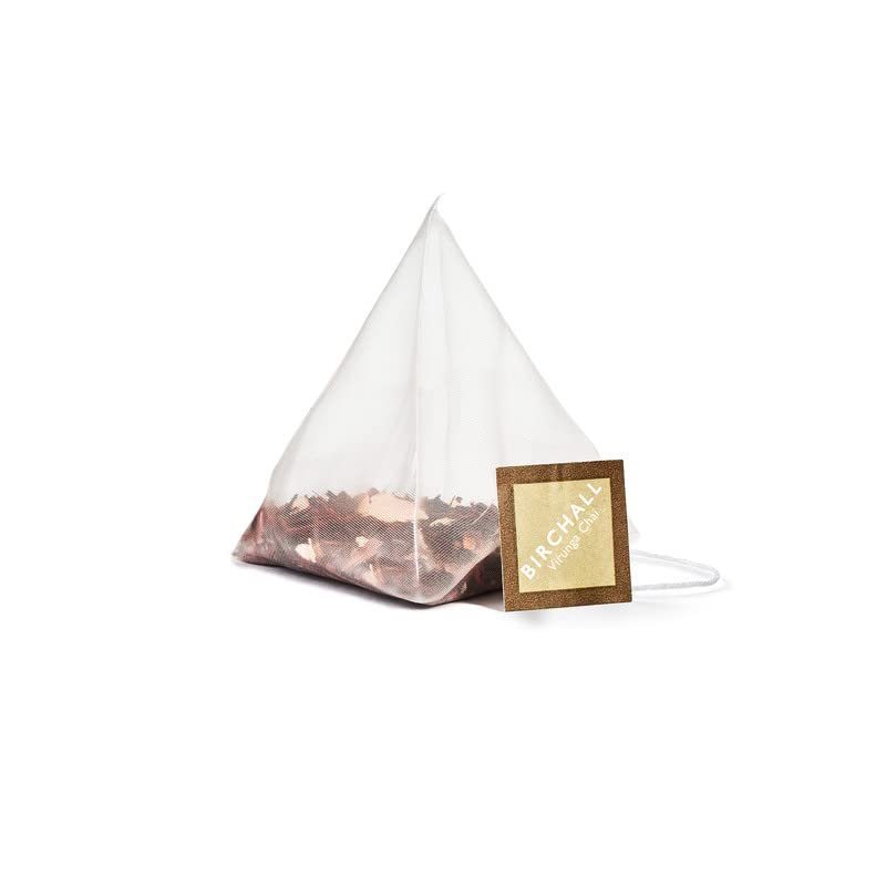 Birchall Tea Bags, Virunga Chai - A Perfectly Spiced and Energizing Brew for Any Time of Day, 6 Boxes of 15 Plant Based Prism Tea Bags