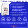 Nutrilus Probiotics Complex Saccharomyces Boulardii 90 Capsules 5 Billion CFU - Biotin, Vitamin D, Olive Leaf - Digestive - Hangover - Gut Flora Balance view 2