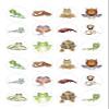 Reptile Reptiles 24 edible PRE CUT wafer paper cupcake toppers view 1