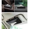 Nicfaky Tissues Holder for Sun Visor Towel Set PU Leather Tissue Holder for Black view 2