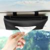 Nicfaky Tissues Holder for Sun Visor Towel Set PU Leather Tissue Holder for Black view 3