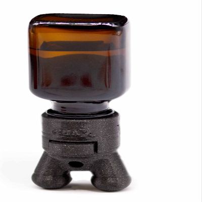 XTRM SNFFR The Sensational Aroma Amber Bottles Screw Twist Attachment to Your Bottle (Leak-Proof SNFFR Large Black)