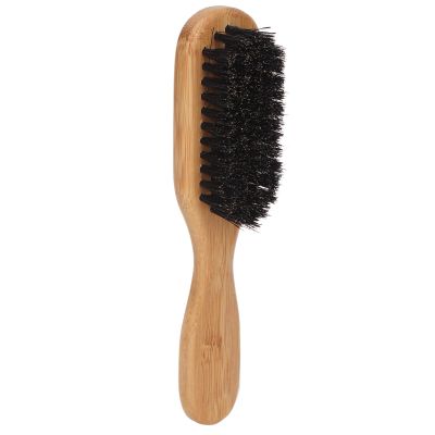 Beard Brush Beard Grooming Brush for Men Reinforced Process Skin Friendly Soft Comfortable Ergonomic Bamboo Handle Portable Mens Hair Brush