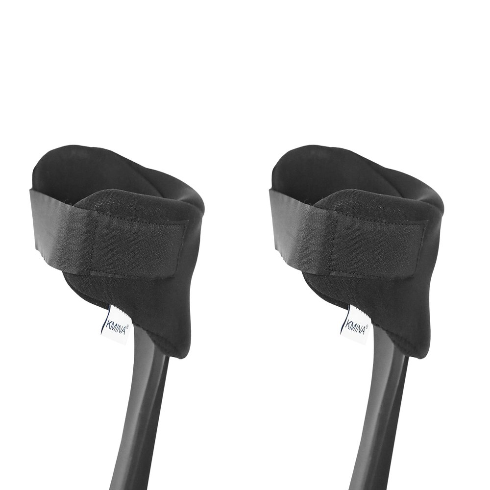 KMINA Elbow Crutch Pads with Velcro (x2 Units), Comfy Covers, Patented - Made in Europe