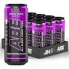 Applied Nutrition ABE Pre Workout Cans - All Black Everything Energy + Performance Drink, ABE Carbonated Beverage Sugar Free with Caffeine (Pack of 12 Cans x 330ml) (American Grape) view 1