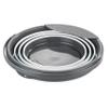 Foldable bucket, space-saving folding bucket with pouring strainer, clever folding bucket for home and on the go, practical container with sturdy carrying handle, 5 cm folded view 2