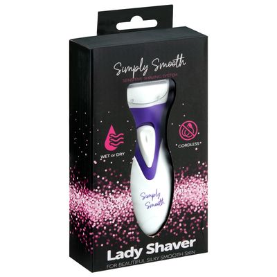 BargainsMania Simply Smooth Lady Shaver - with A Protective Cap for Safe Storage - Usable in Wet/Dry Conditions - Blade Refills with Flexiball Technology - Showerproof - Purple