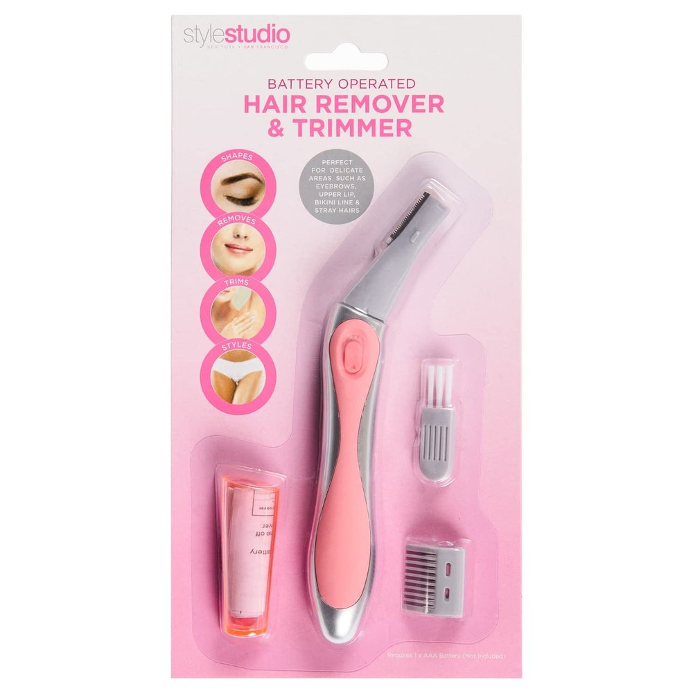 BargainsMania Hair Remover & Trimmer - Perfect for Delicate Areas Such As Eyebrows - Upper Lip - Bikini Line and Stray Hairs - Rechargeable Electric Styler - Personal Gift for Womens