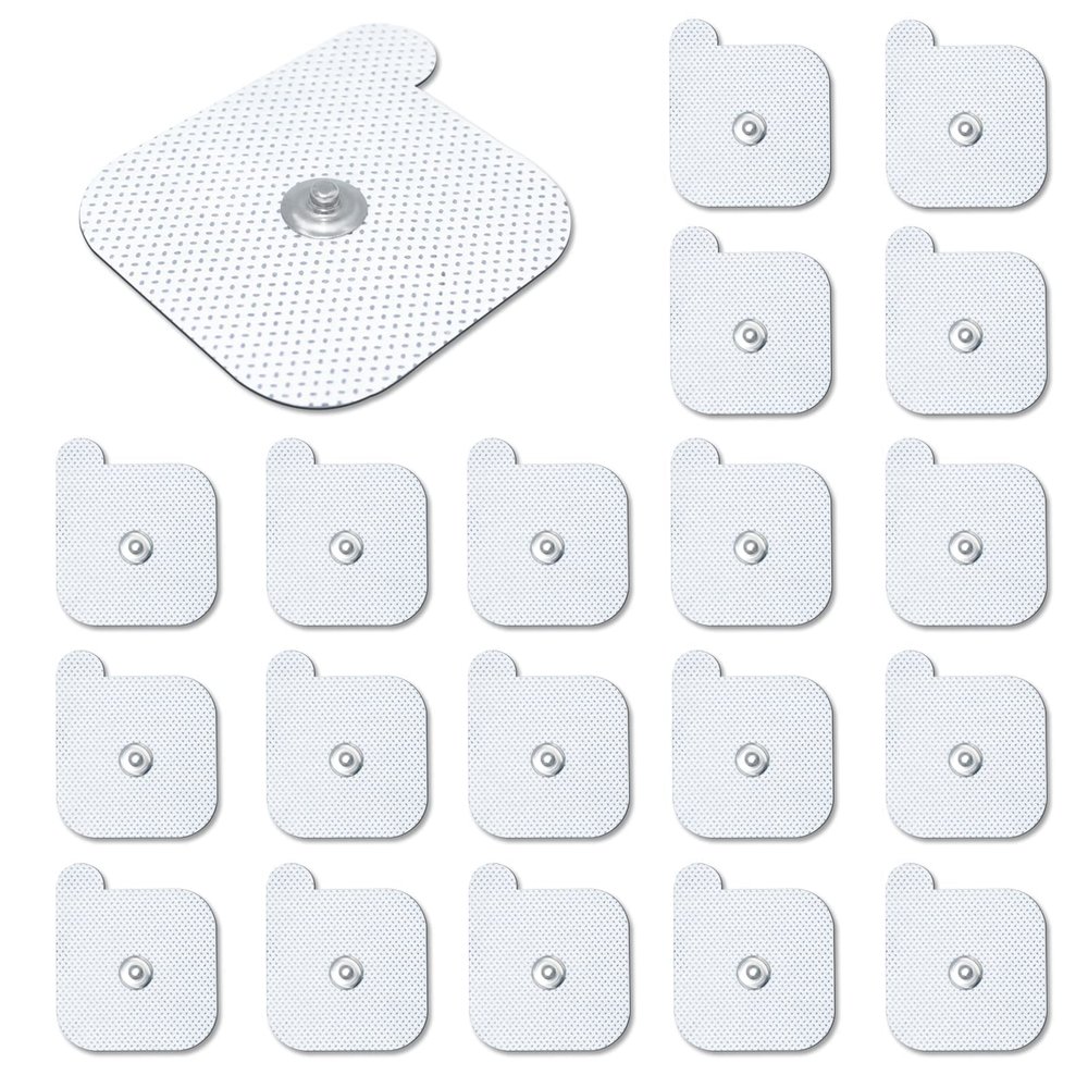 ReaJoy Durable Compatible Unit Replacement Pads,Rectangular Replacement Electrode Pads,20 pc Multiple Sizes 2" X 2" Button