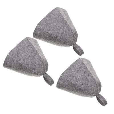 Beavorty 3pcs Thickened Sauna Shower Cap Sauna Hair Protecting Hats Supplies for Bathing Stylish Accessories for Home Steam Supple Head Protector Breathable Felt Material