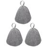 Beavorty 3pcs Thickened Sauna Shower Cap Sauna Hair Protecting Hats Supplies for Bathing Stylish Accessories for Home Steam Supple Head Protector Breathable Felt Material view 4