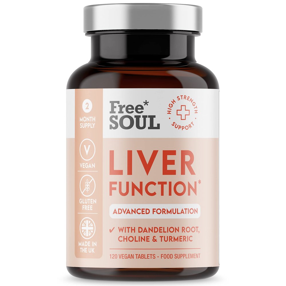 Free Soul Choline Supplement | Natural Supplement with Acai Berry, Turmeric, Artichoke, Ginger, Acai & More | Vegan, Soy, Lactose & Gluten Free | 120 Tablets