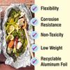 1 Roll x Aluminium Foil Roll 29.5CM x 9M Kitchen Foil Tin Foil Roll 10.5 Micron Thick & Durable Foil Wrap Sheet for Food Service Catering Restaurants Cooking Baking Grilling Roasting BBQ view 3
