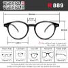 TWINKLE TWINKLE Unisex Women's Men's Reading Glasses/Spring Hinges/Round Retro Designed Frame R889 (2 Pairs Matte Green, +350 Magnification) view 2