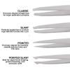 Professional Stainless Steel Tweezers for Facial Hair Women & Men  Set of PCS Eyebrow Tweezers for Ingrown Hair, Facial Hair, Splinter, Blackhead, & Tick Remover (Silver) view 4