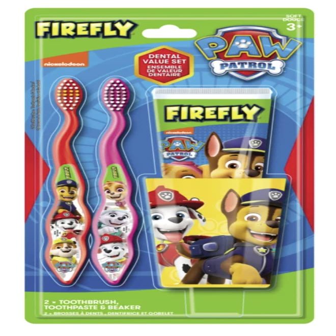 Firefly Paw Patrol Kids Dental Value Set  Brush, Cap & Bonus Essentials  1 Count