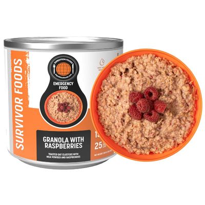 EXPEDITION FOODS expeditionfoods.com Granola with Raspberries (Case of 6 tins)