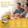SRSLY Low Carb Keto Hot Cross Buns - 4.7G Carbs, 11G Protein, 6G Fibre - Freshly Baked Soft & Fluffy - Sugarwise Certified High Protein Lower Calorie Bread - Pack of 3 view 3