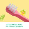 GUM Baby Toothbrush | Extra Small Head for Baby's Mouth | Soft bristles | Longer Handle | for Ages 0-2 | 4 x 1 Pieces view 2