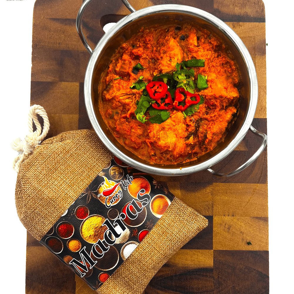 Madras Curry Kit, Madras Meal Kit, Make Restaurant Style Curries at Home, Madras Spice Mix, Madras Spice Powder, Curry Kits, With Whole Spices and Garlic Ginger Paste