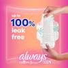 Always Radiant Teen Pads, Size 1, Regular, with Wings, Unscented, 42 Count view 2