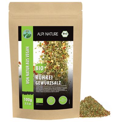 Alpi Nature Organic Scrambled Egg Seasoning 100g 3.5 oz, Eggs and Omelette Seasoning Salt