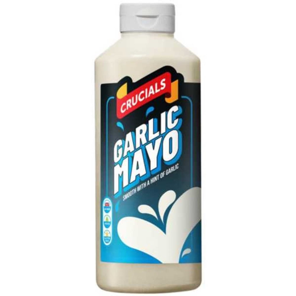 Crucials Garlic & Mayo Squeezy Sauce 500ml (Pack of 12)