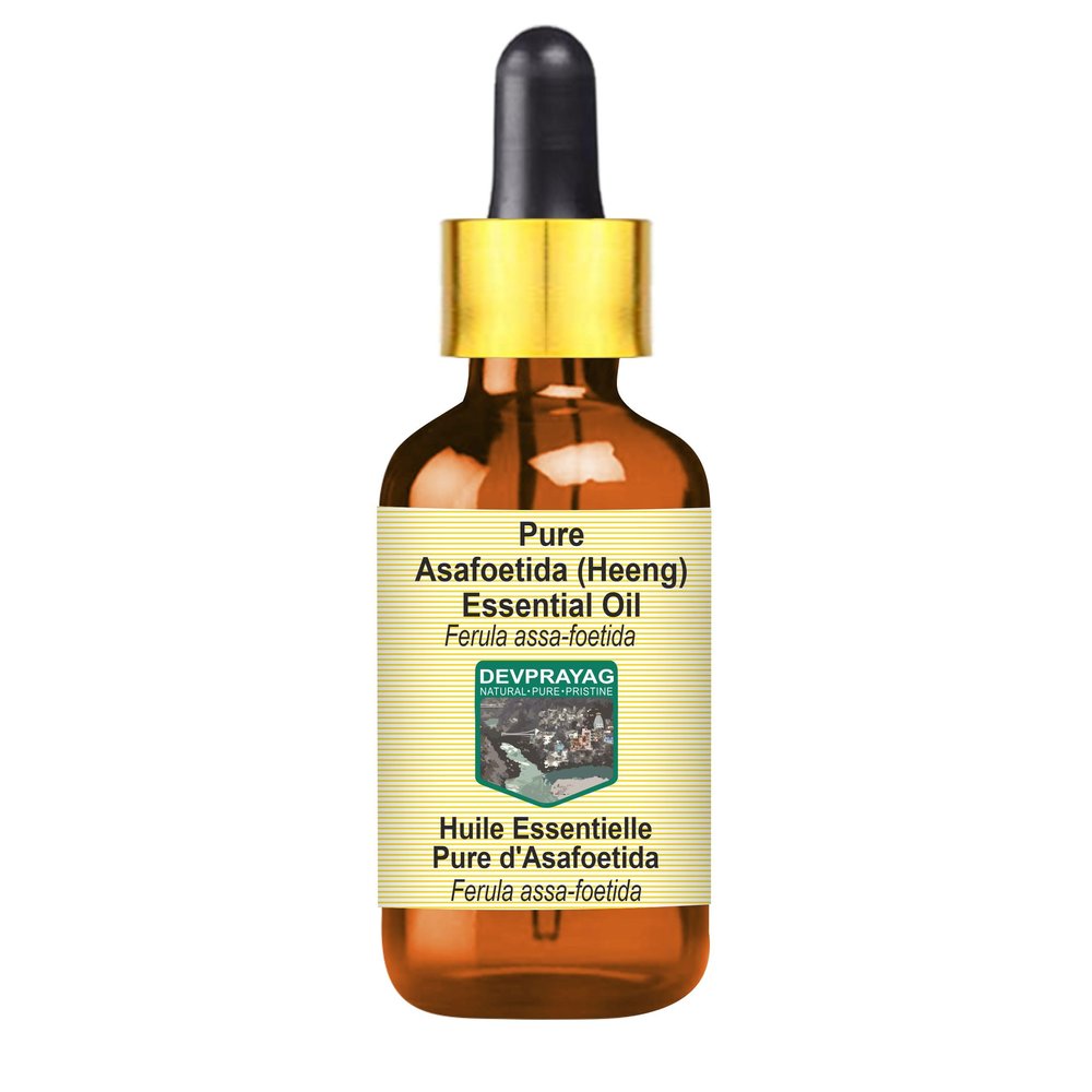 Devprayag Pure Asafoetida (Heeng) Essential Oil (Ferula assa-foetida) with Glass Dropper Natural Therapeutic Grade Steam Distilled 10ml (0.33 oz)