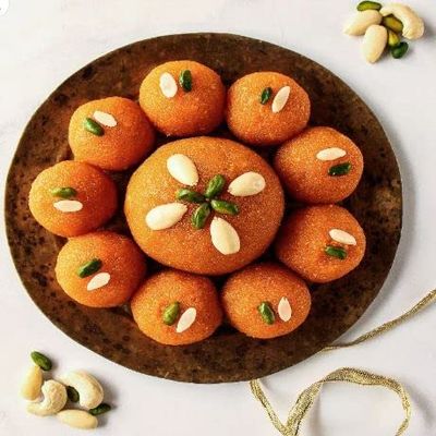 Motichoor Laddu 1Kg Indian Traditional Sweet Best Gift For All Occasions Raksha Bandhan, Rakhi, Marriage, Diwali, Holi, Ganesh Chaturthi Festival Treat For Family & Friend