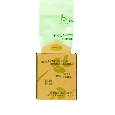 Coraz Home - Extra Strong Premium Garbage Bags Compostable Biodegradable Bin Liners 6L/10L/30L Food Waste Bags Made from Plants with Certificate EN13432 for Home & Kitchen Bin Liners in Kraft Box