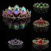 Bridal Wedding CrownDrop Glass Crystal CrownCrownGirls CrownHeadpieceCrown,HG053 view 2